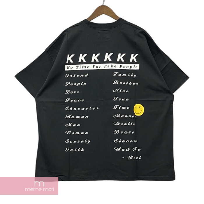 KKKKKK【新古品・未使用品】【1～3】 KKKKKK V1 Tee Black KKKKKK V1Tシャツ 半袖カットソー ロゴプリント ブラック