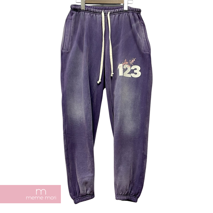 RRR123【中古-ほぼ新品】【1】 RRR123 RIVINGTON roi Rebis Core Sweatpants Of The Purple  Robe リヴィントンロイレビス コアスウェットパンツ オブザパープルローブ ヴィンテージ加工 ロゴプリント パープル サイズ1