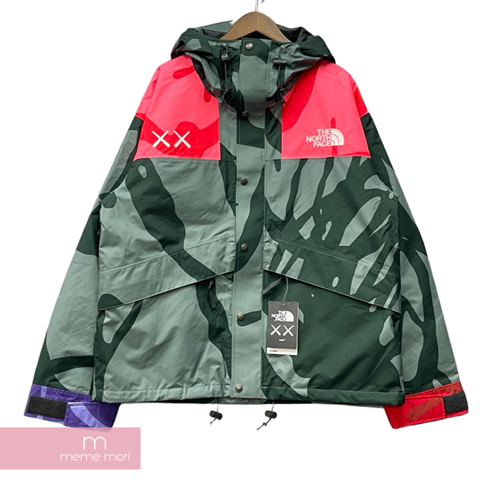 THE NORTH FACE【新古品・未使用品】【L】 THE NORTH FACE×KAWS 2022SS Retro 1986 Mountain  Jacket NF0A7WLW ザノースフェイス×カウズ レトロ1986マウンテンジャケット ブルゾン 総柄 グリーン×レッド サイズL